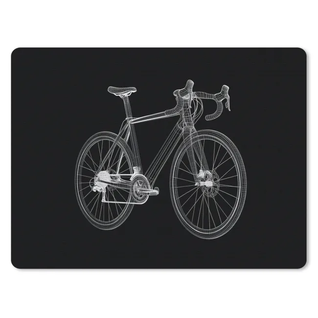 Mouse Pad - Lines - Illustration - White