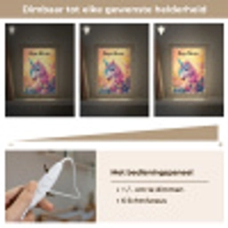 Eenhoorn - Roze - Kleurrijk - Sprookjesbos Light Box met kabel (Kinderlampje) klein -USP_dimbaarNL