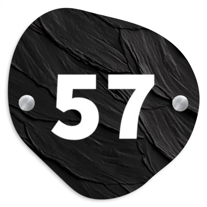 Leisteen - Traditioneel Naambord Organisch middel -3d