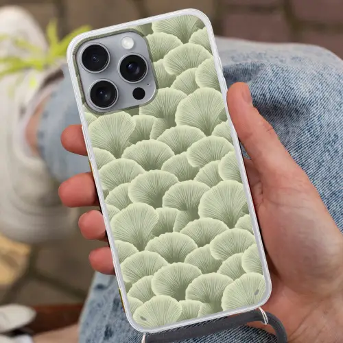 Waaier - Blad - Groen Hoesje iPhone 16 Pro Max met koord klein 804 -sfeer3