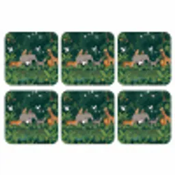 Tropisch - Jungle -  Groen onderzetter kurk middel -3d