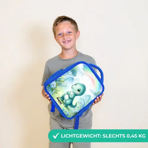 Daantje Dino Kinderrugzak - Blauw middel -sfeer1_NL