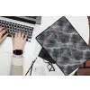 Donkergrijs - Bliksem - Marmer laptophoes neopreen klein 279 -bureau
