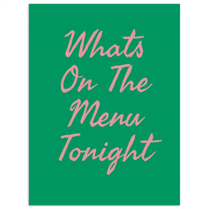 Menu - Quote - Roze poster papier klein -3d