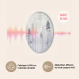 Bos - Bomen - Mist - Natuur - Illustratie - Grijs Akoestische PET Vilt - Rond klein -USP_FR