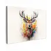 Hert - Ree - Gewei - Kunst - Verf - Dier - Kleurrijk canvas 2cm klein -z3d