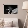 Kraanvogel - Zwart - Wit - Vogel - Dieren Wandkleed katoen klein -sfeer4