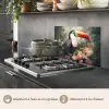 Toekan - Vogels - Bloemen - Planten - Tropisch keuken achterwand spatscherm klein -usp_FR