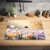 Viooltjes - bij - Zonlicht Inductie beschermer vinyl 3mm klein -sfeer5