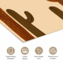 Cactus - Woestijn - Zand - Bruin poster papier klein -closeup_NL