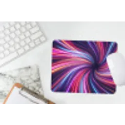 Abstract - Swirl - Futuristic - Neon muismat rubber klein -witbureau