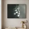 Vogel - Japandi - Groen Textielframe zwart klein -sfeer2