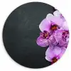 Orchidee - Bloemen - Roze - Flora Wandcirkel kunststof plaat 5mm dik klein -3d