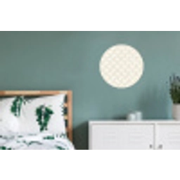 Patroon - Bloemen - Beige Wandcirkel aluminium klein 190 -slaapkamer