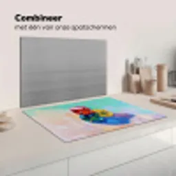 Dobbelstenen - Kleurrijk - Getallen - Stipjes Inductie beschermer vinyl 3mm klein -wsfeer7_website