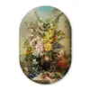 Grote vaas met bloemen - Josep Mirabent - Oude meesters Wandcirkel Ovaal Forex klein -3d
