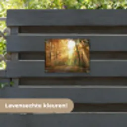 Herfstbos in gouden zonlicht tuinposter los doek klein -sfeer3