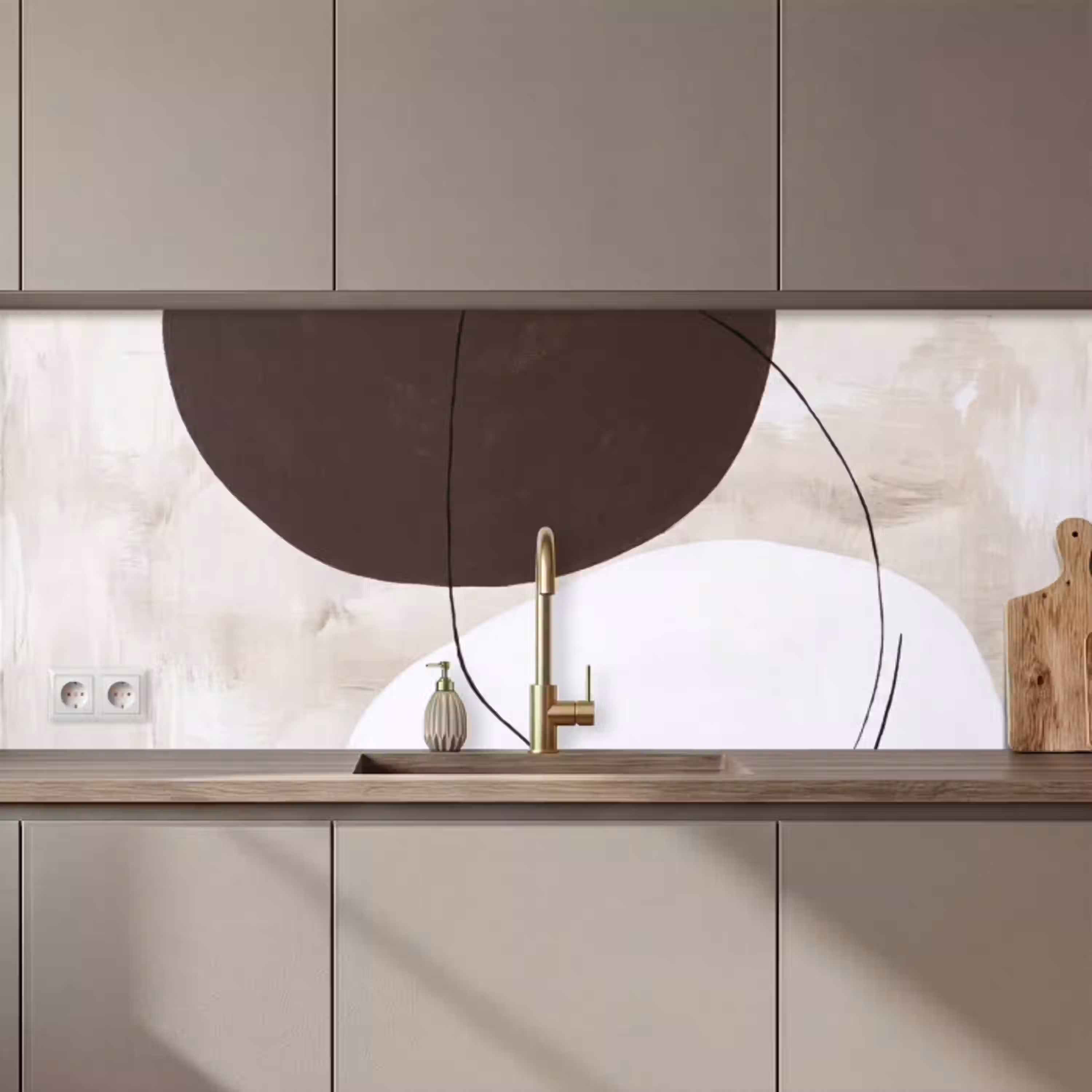 Abstract - Vormen - Modern keuken achterwand 2 middel zz_3dshopping