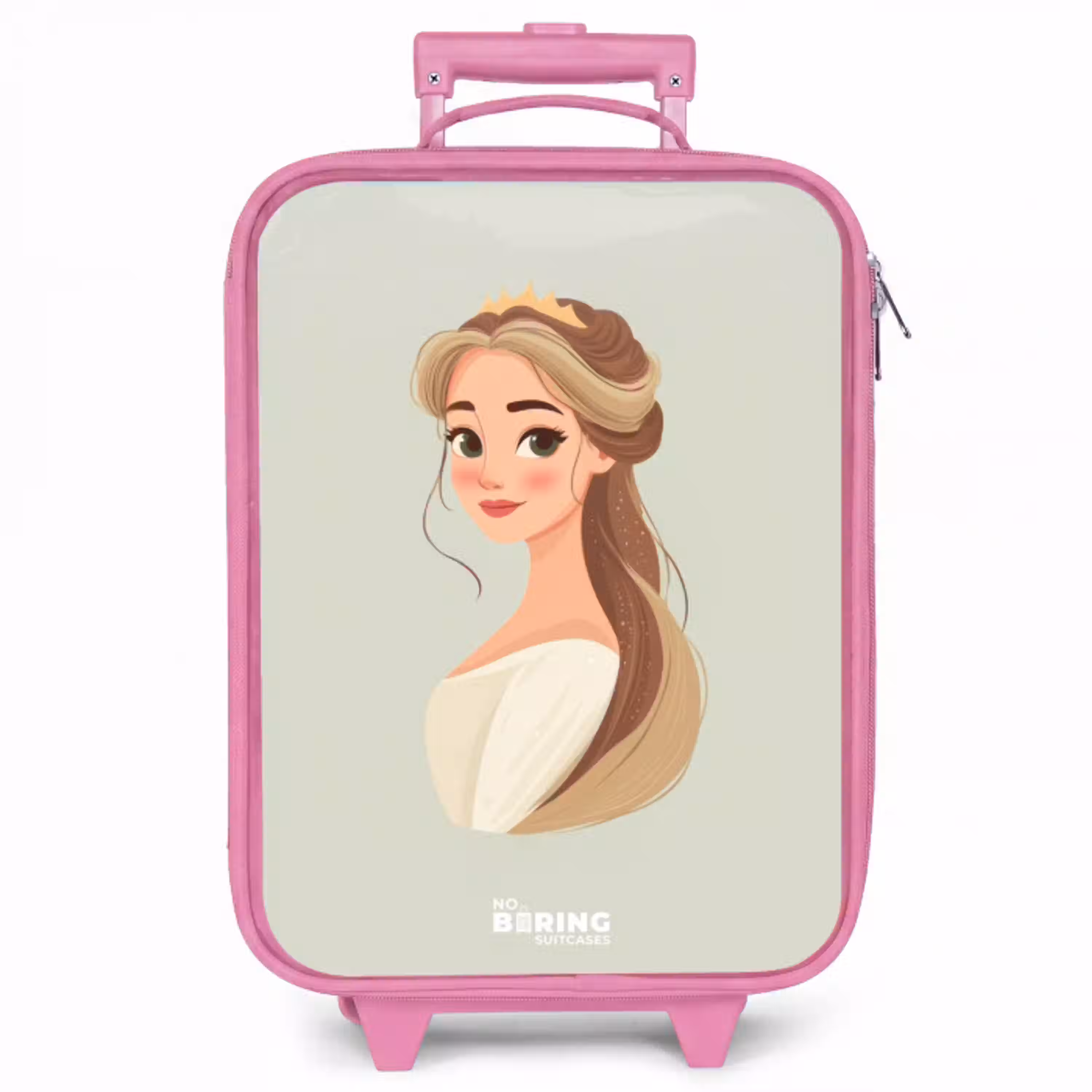 Prinses met een tiara - Groen Kinderkoffer - Roze klein -zzz_website3d
