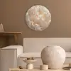 Close up - Pioenroos - Lichtroze Akoestische PET Vilt - Rond klein -sfeer1