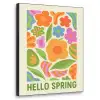 Illustratie - Bloemen - Quote - Kleurrijk Textielframe zwart klein -3d