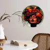 Vrouw - Chocolade - Frambozen - Aardbeien - Koekjes Wandcirkel plexiglas klein -sfeer4