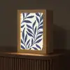Bladeren - Klimop - Donkerblauw Light Box met kabel (Tafellamp) klein -z3d_website