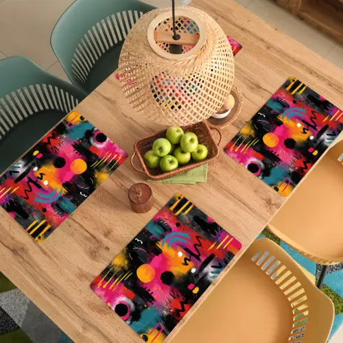 Kleurvlakken - Vormen - Kleurrijk - Abstract Placemat vinyl groot -zzsfeer5_Kitchenyeah-website