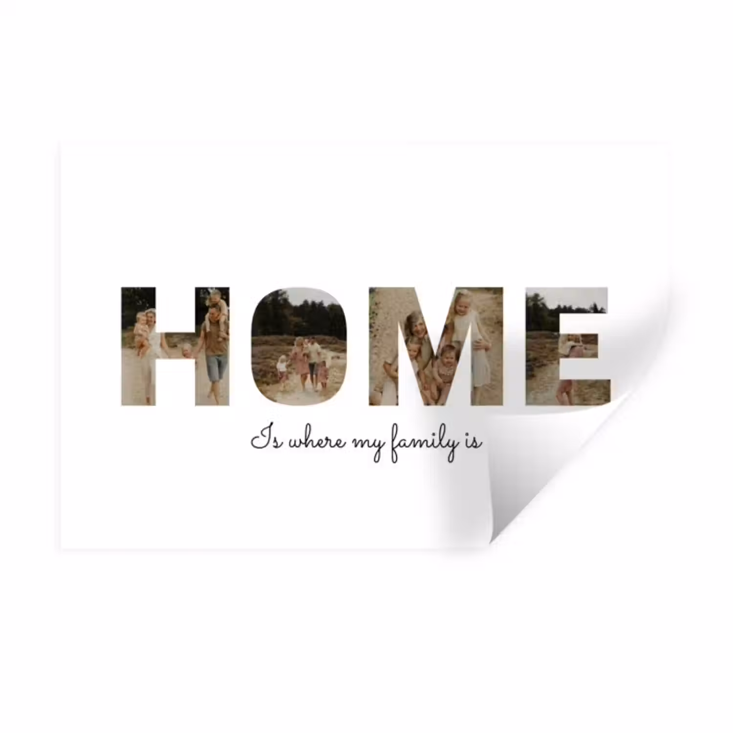 Gepersonaliseerde muursticker - Home - Lettercollage