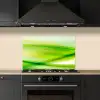 Golven - Abstract - Groen keuken achterwand spatscherm klein -sfeer1
