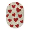 Hartjes - Krant - Loveyou Wandcirkel Ovaal Glas middel -3d