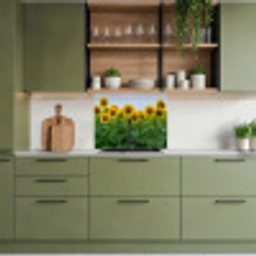 Zonnebloemen - Geel - Natuur keuken achterwand 2 middel -sfeer3