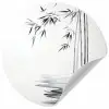 Bamboestammen - Water - Minimalistisch - Wit Wandcirkel behangsticker klein -3d