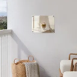 Mok - Latte - Minimalistisch - Schaduw tuinposter los doek klein -sfeer8