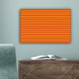Strepen - Patroon - Oranje canvas 2cm klein 34 -sfeer4