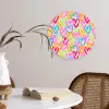 Hart - Neon - Patroon - Kleur Wandcirkel plexiglas klein 852 -sfeer4