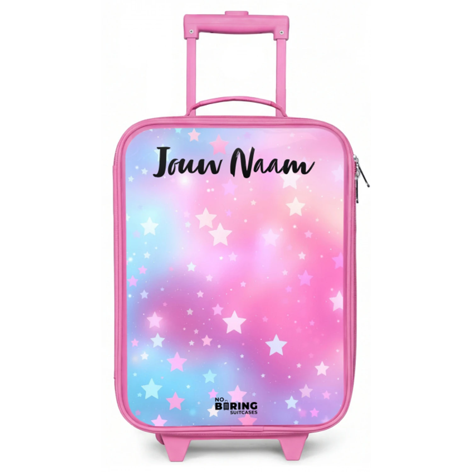 Sterren - Roze - Blauw Kinderkoffer - Roze klein -zz3dotto