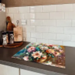 Bloeiende Verfkwasttuin Inductie beschermer vinyl 3mm middel -sfeer3