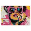 Portret - Vrouw - Abstract - Zonnebril Placemat vinyl groot -zzsfeer1_Kitchenyeah-website