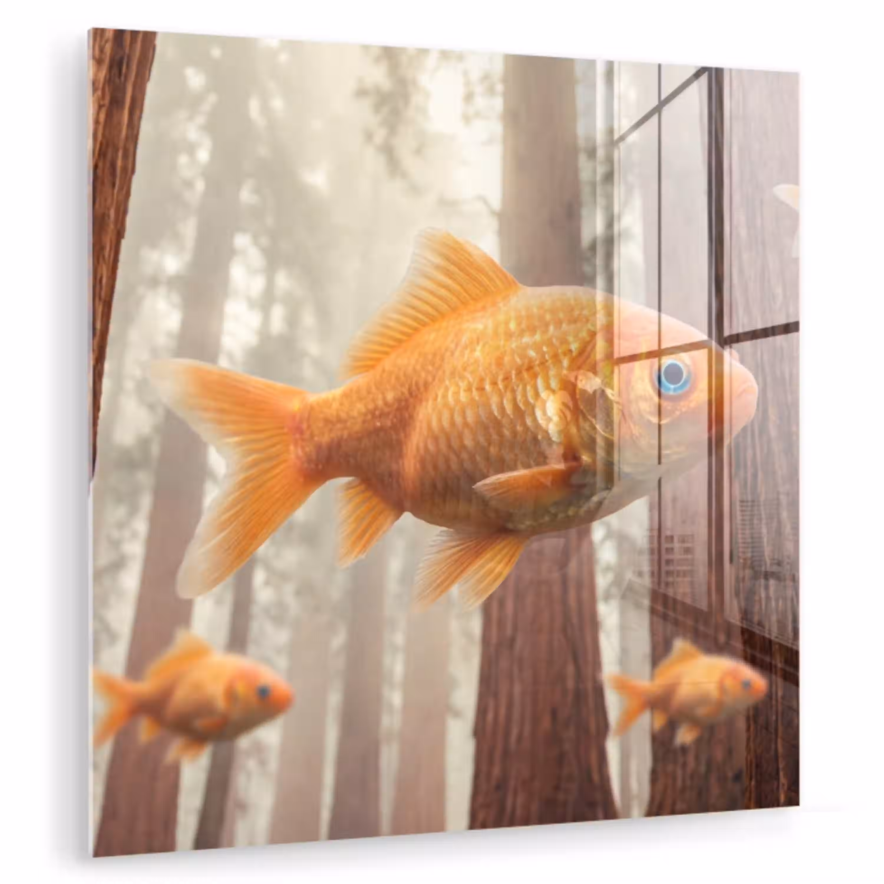 Vis - Bos - Fantasie plexiglas 5mm klein -zzzproduct_nieuw