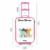 Dinos - Dieren - Sterren Kinderkoffer - Roze klein -productfoto_formaten
