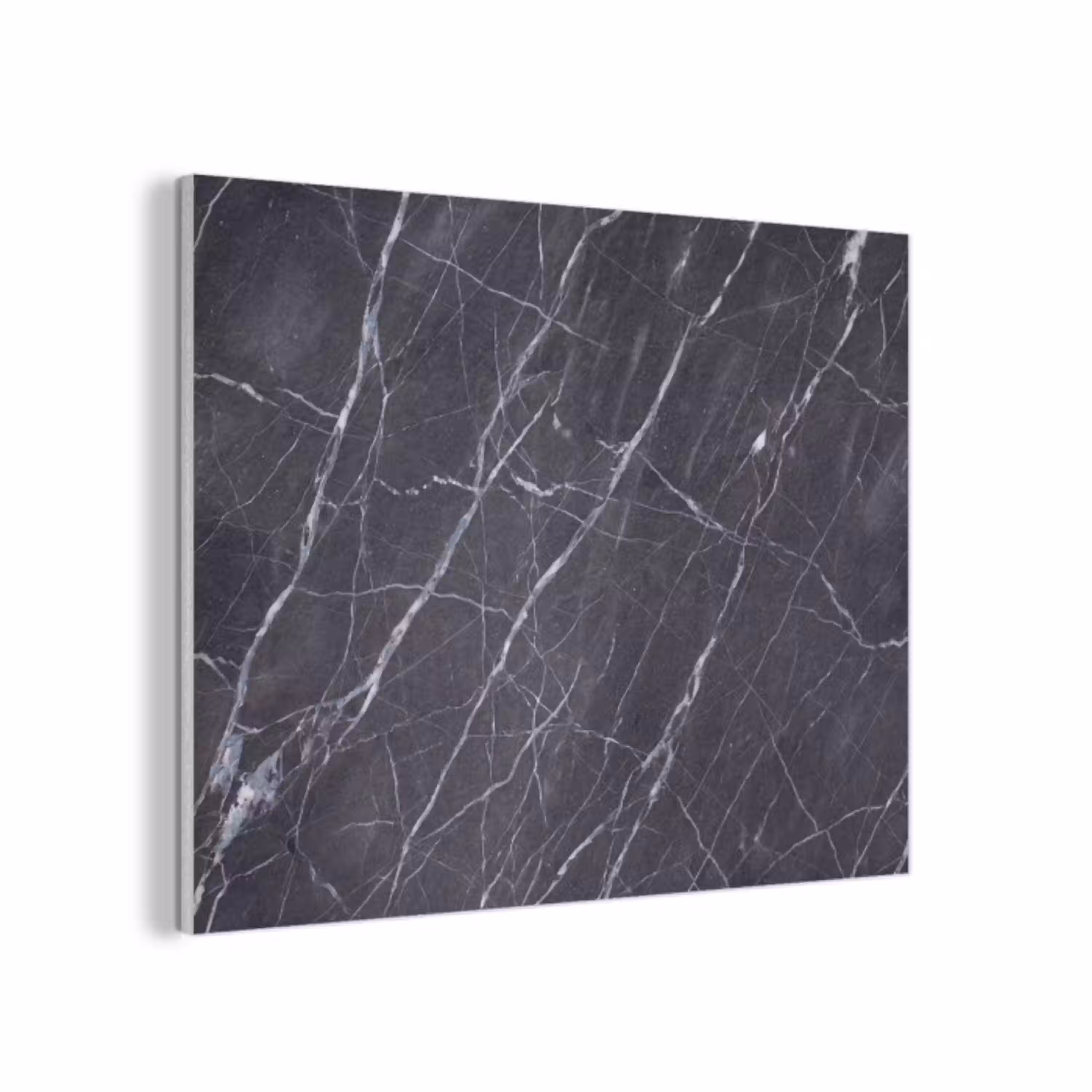 Marmer - Patroon - Modern - Zwart - Wit PET vilt klein -3d