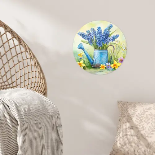 Gieter - Lavendel - Bloesems Wandcirkel behangsticker klein -sfeer4