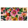 Bloemen - Kleurrijk - Roze Muismat XXL klein -3d_leeg