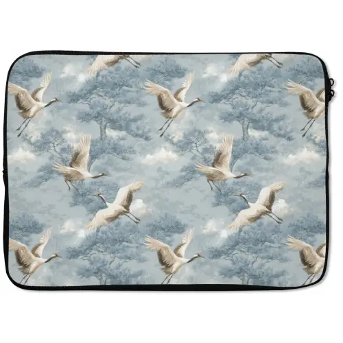 Wolken - Kraanvogels - Blauw laptophoes neopreen klein 279 -zkaufland3dotto
