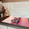 Planken - Boeken - Bladeren Inductie beschermer vinyl 3mm klein -sfeer3