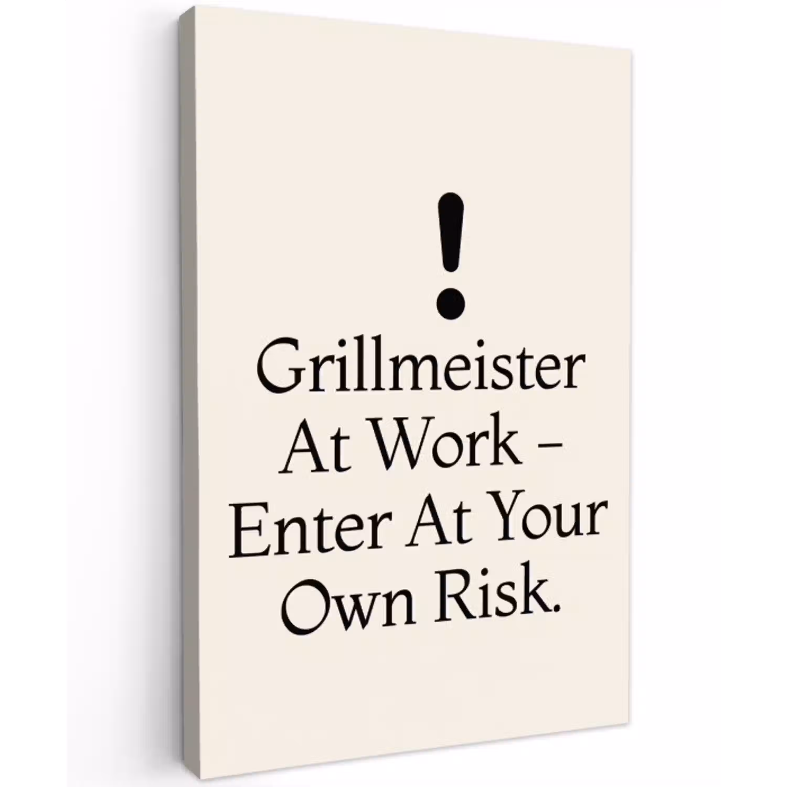 Grill - Uitroepteken - Zwart - Tekst canvas 2cm klein -z3d