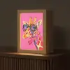 Giraf - Roze - Bril - Sjaal Light Box met kabel (Tafellamp) klein -z3d_website
