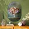 Orchidee - Boeket - Vaas - Bloemen Wandcirkel Ovaal Glas middel -sfeer2
