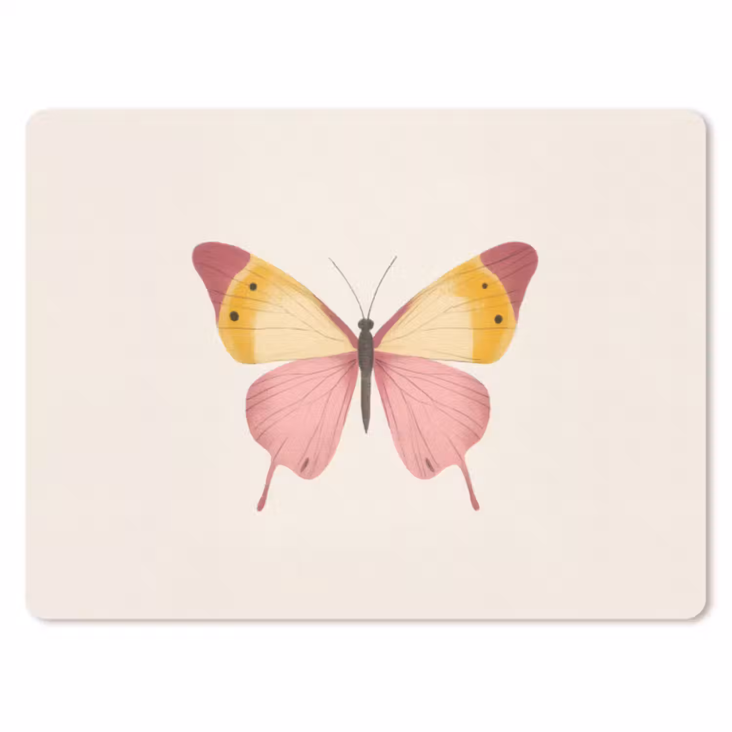 Muismat - Vlinder - Illustratie - Roze